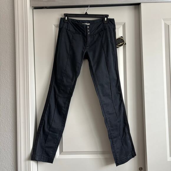 NWT Free People Low Rise Straight Leg Pants Sz 27 90s Y2K Navy Grunge Punk - Picture 1 of 11